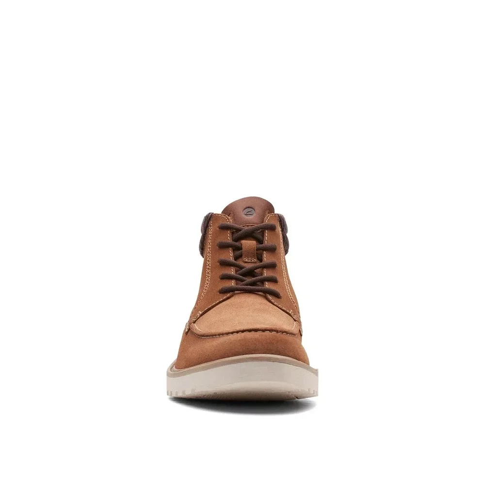 Clarks Men's Barnes Mid Boot Cola Suede Fabric Suede Size 8.5 8 1/2 New w/‎ BOX